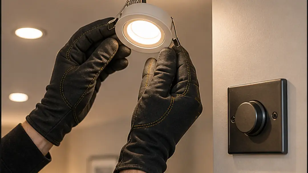 Illustrative indoor lighting installation work in Arbroath
